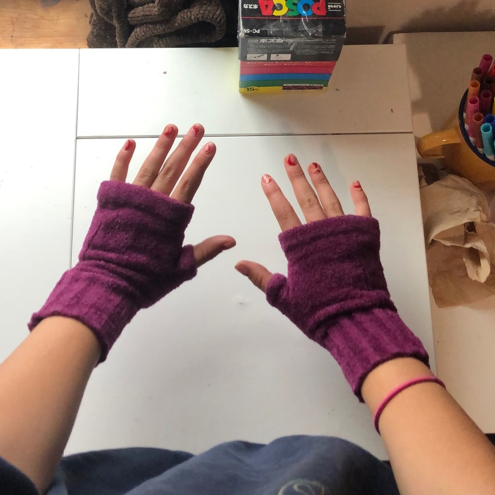 purple hand warmers